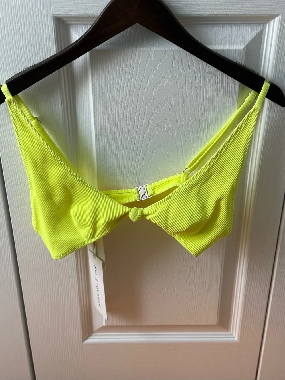 White Fox Boutique Hacienda Bikini Top in Neon Yellow